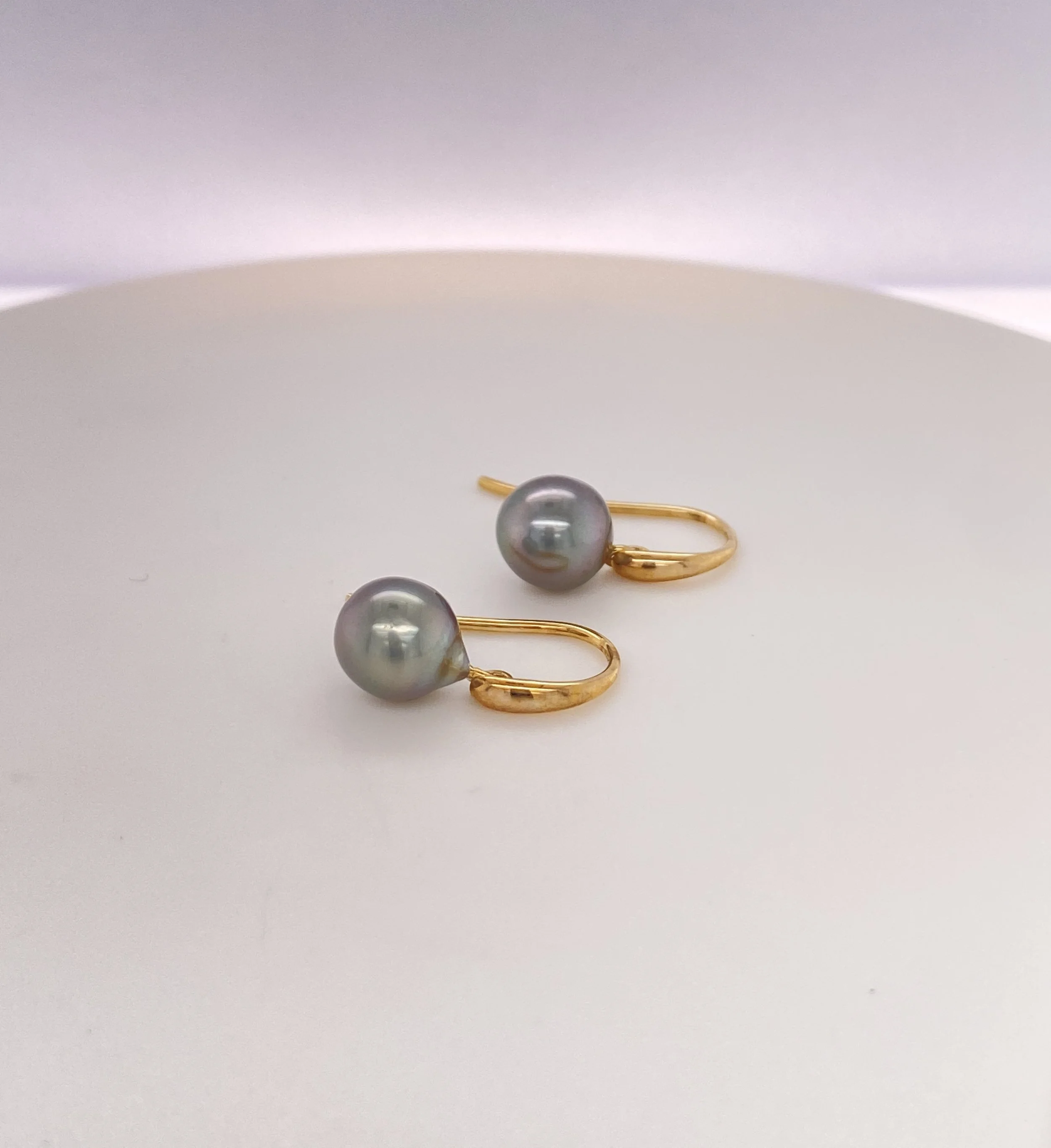 Mabe Pearl and Yellow Gold Studs