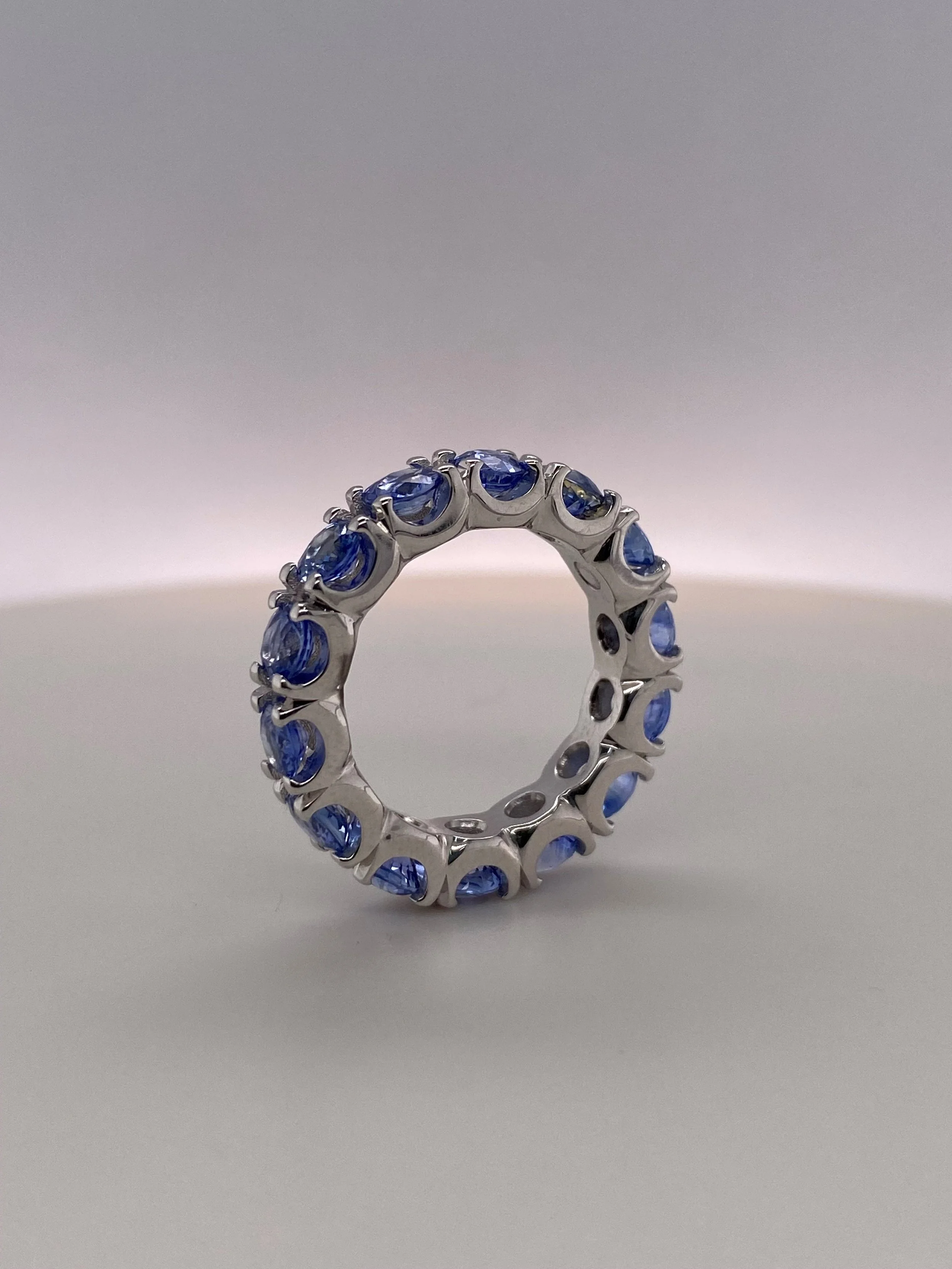 Sterling Silver Sapphire Eternity Ring