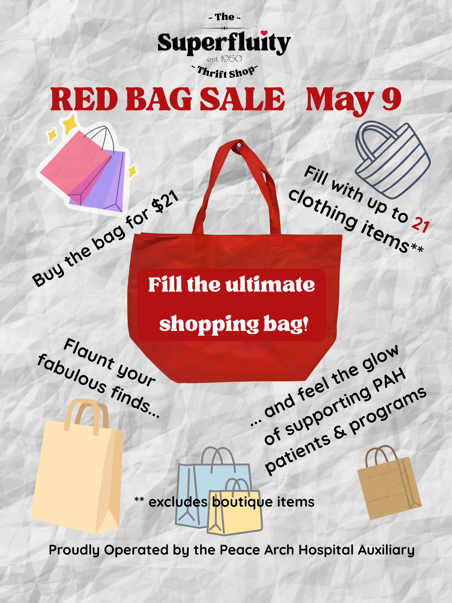 Superfluity Red Bag Sale