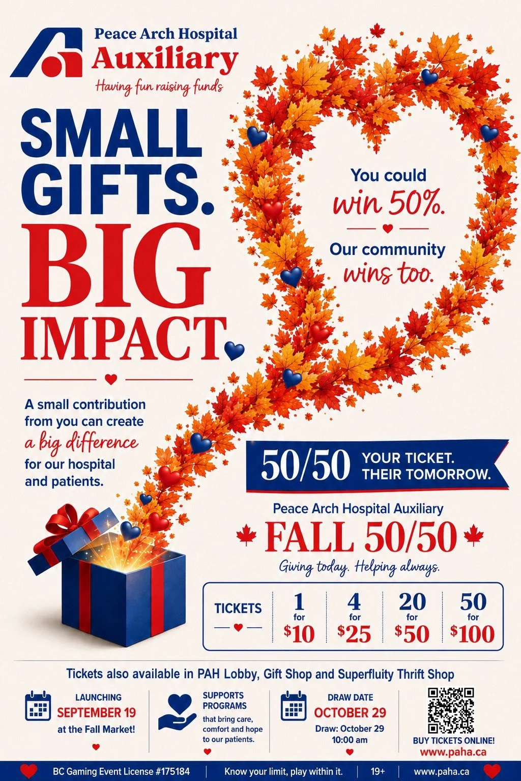 Small Gifts.Big Impact. 50/50