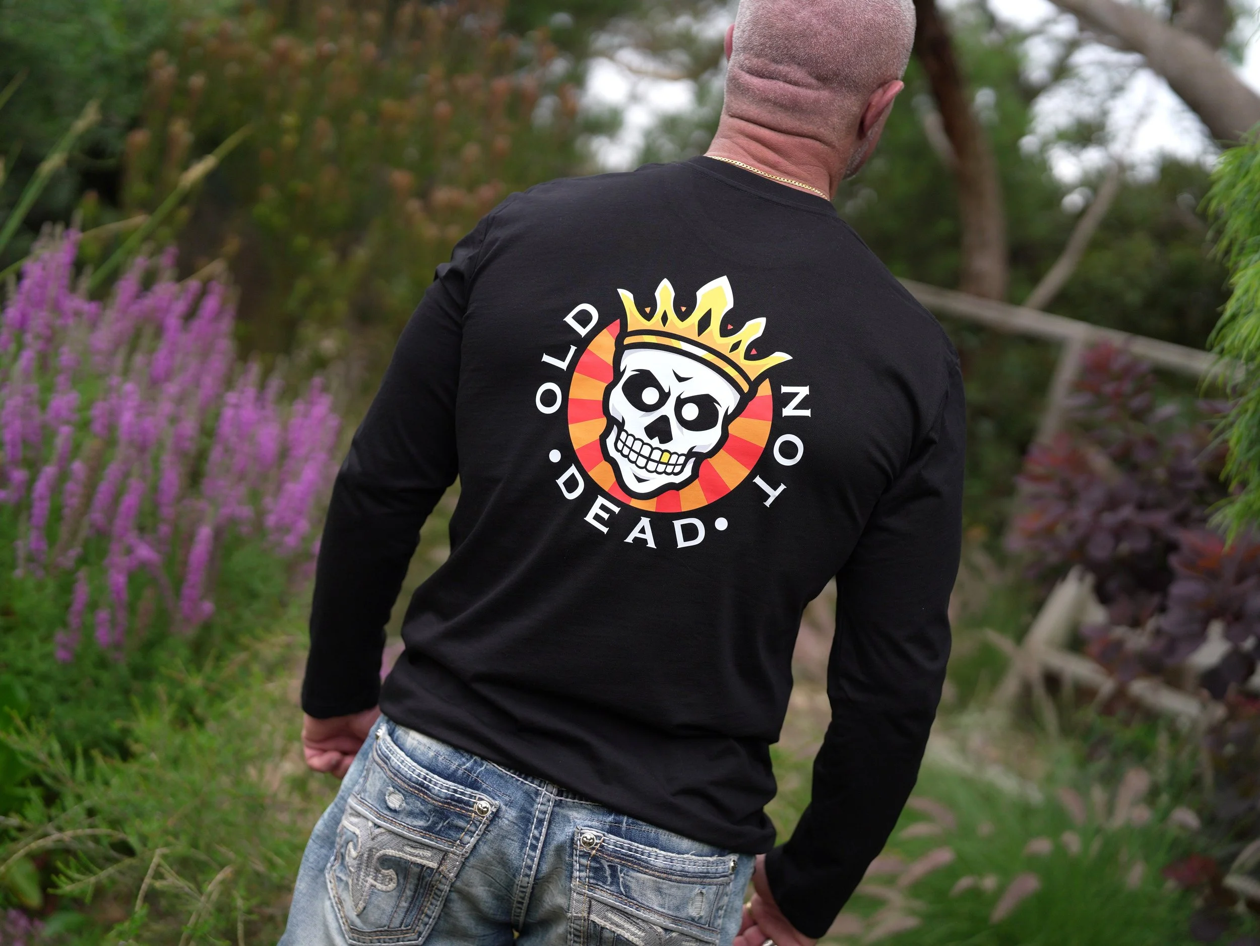 Black Long Sleeve Sunseeker Old Not Dead T Shirt