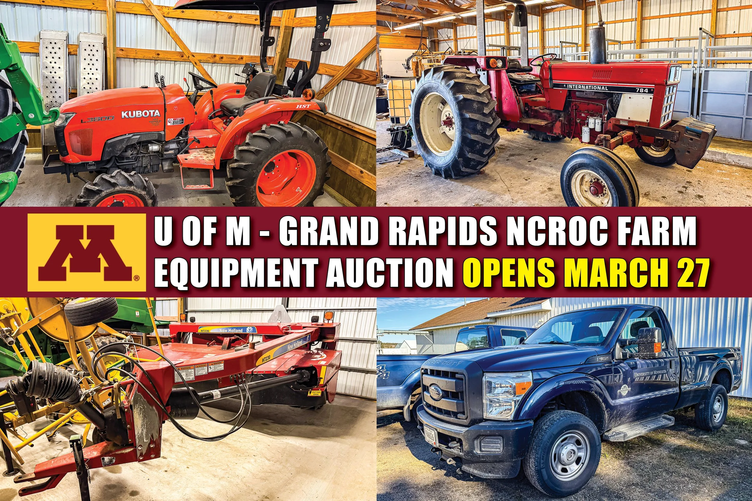 U of M - Grand Rapids NCROC Farm Equipment Auction