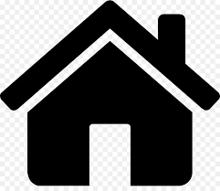 Icon of a house with a pitched roof and a chimney