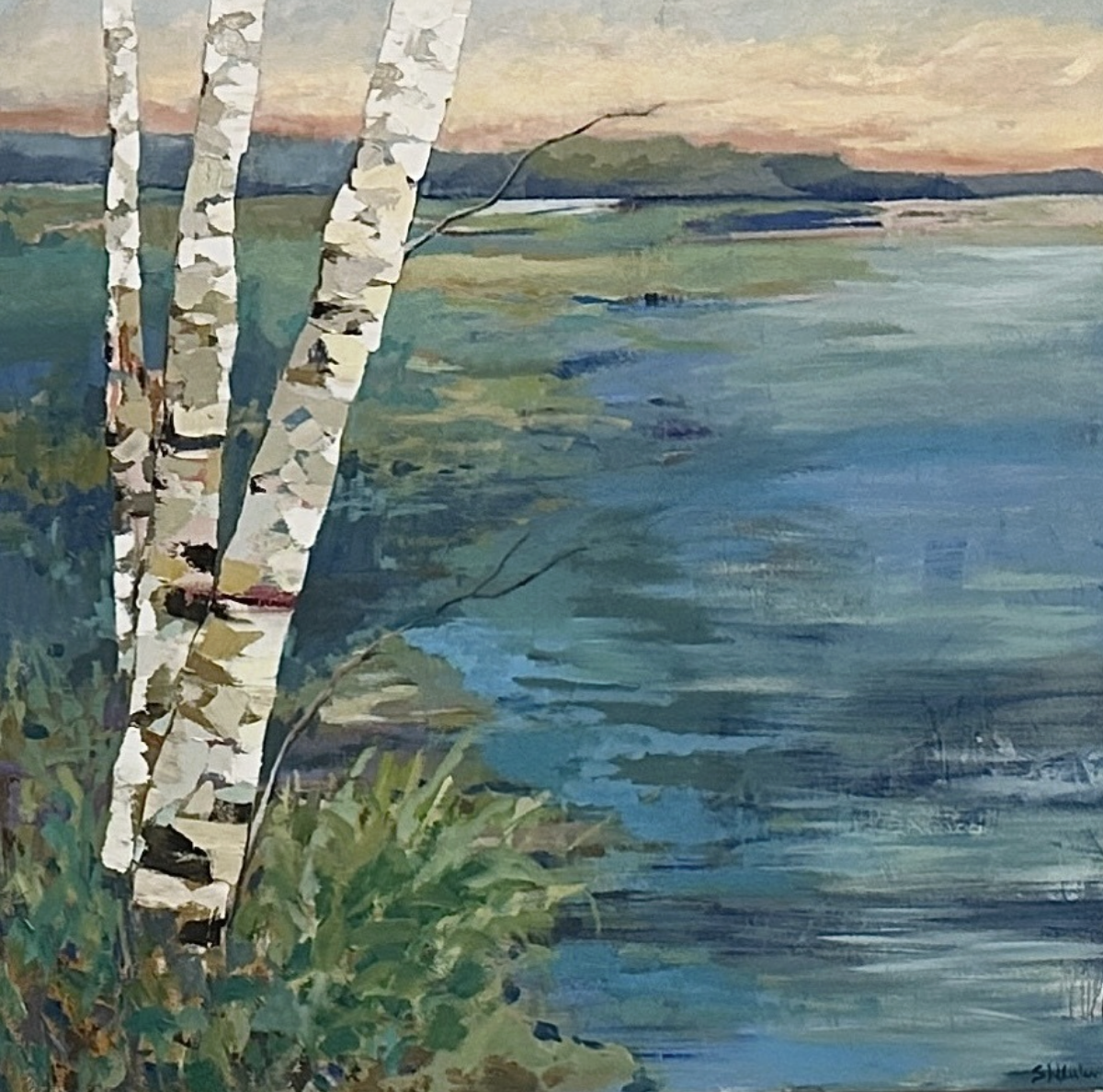 Lake Solstice |
Oil on Canvas, 54 x 54 |
Original 2025