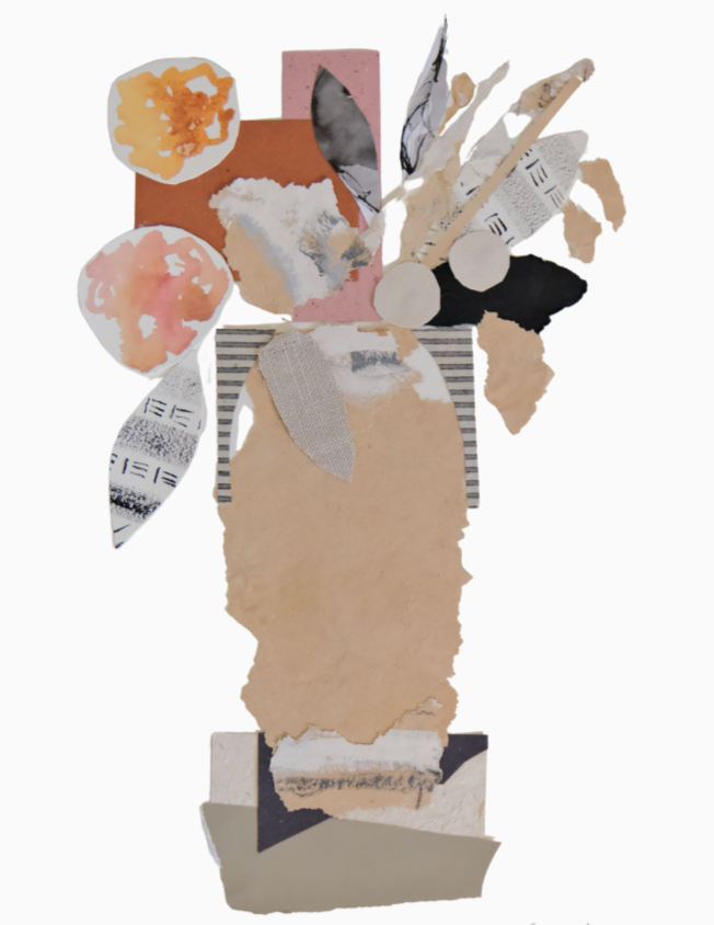 Florentine Urns Collage #31 | Framed Mixed Media, 22 x 30 | Original 2025