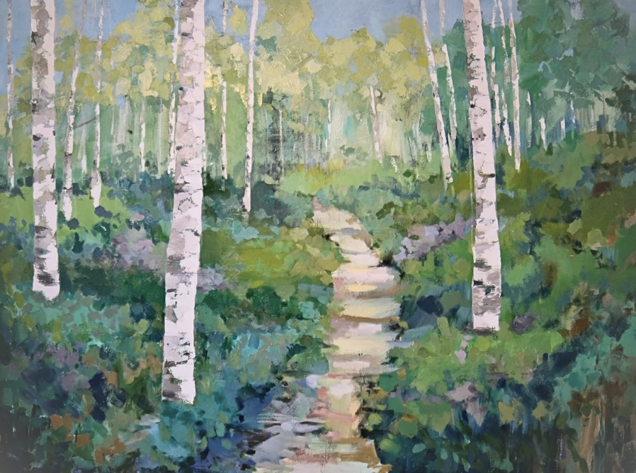 Summer Forest |
Oil on Canvas, 54 x 72 |
Original 2025