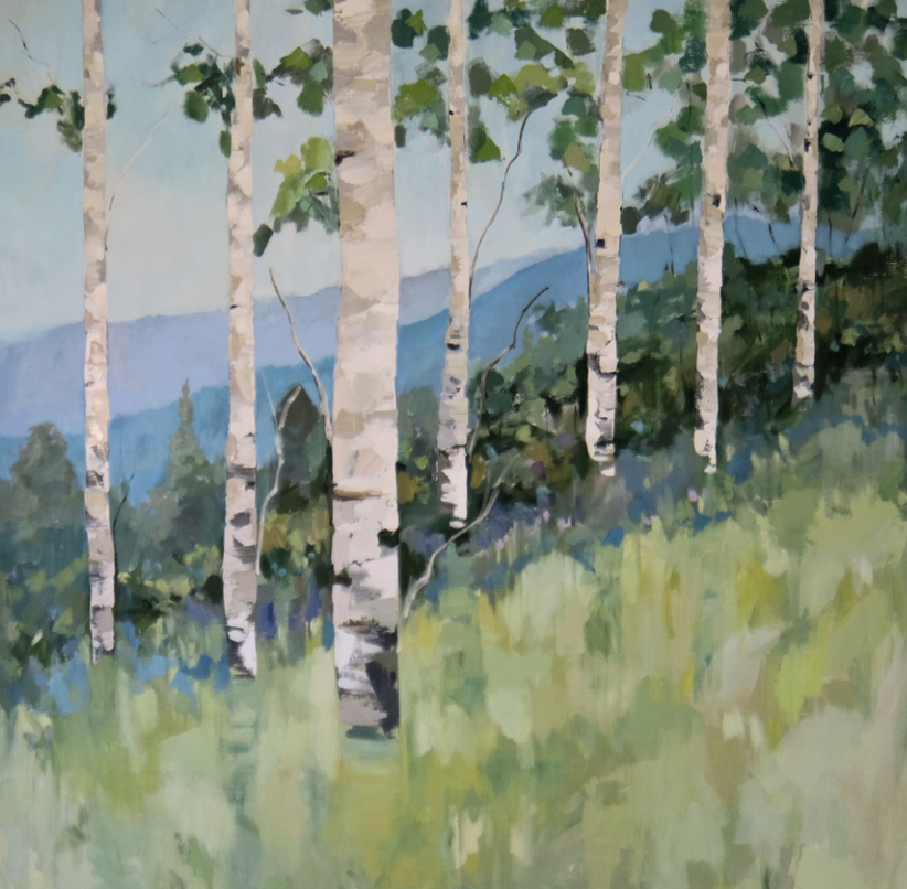 Aspen Slope |
Oil on Canvas, 54 x 54 |
Original 2025