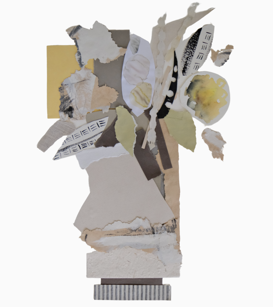 Florentine Urns Collage #29 | Framed Mixed Media, 22 x 30 | Original 2025