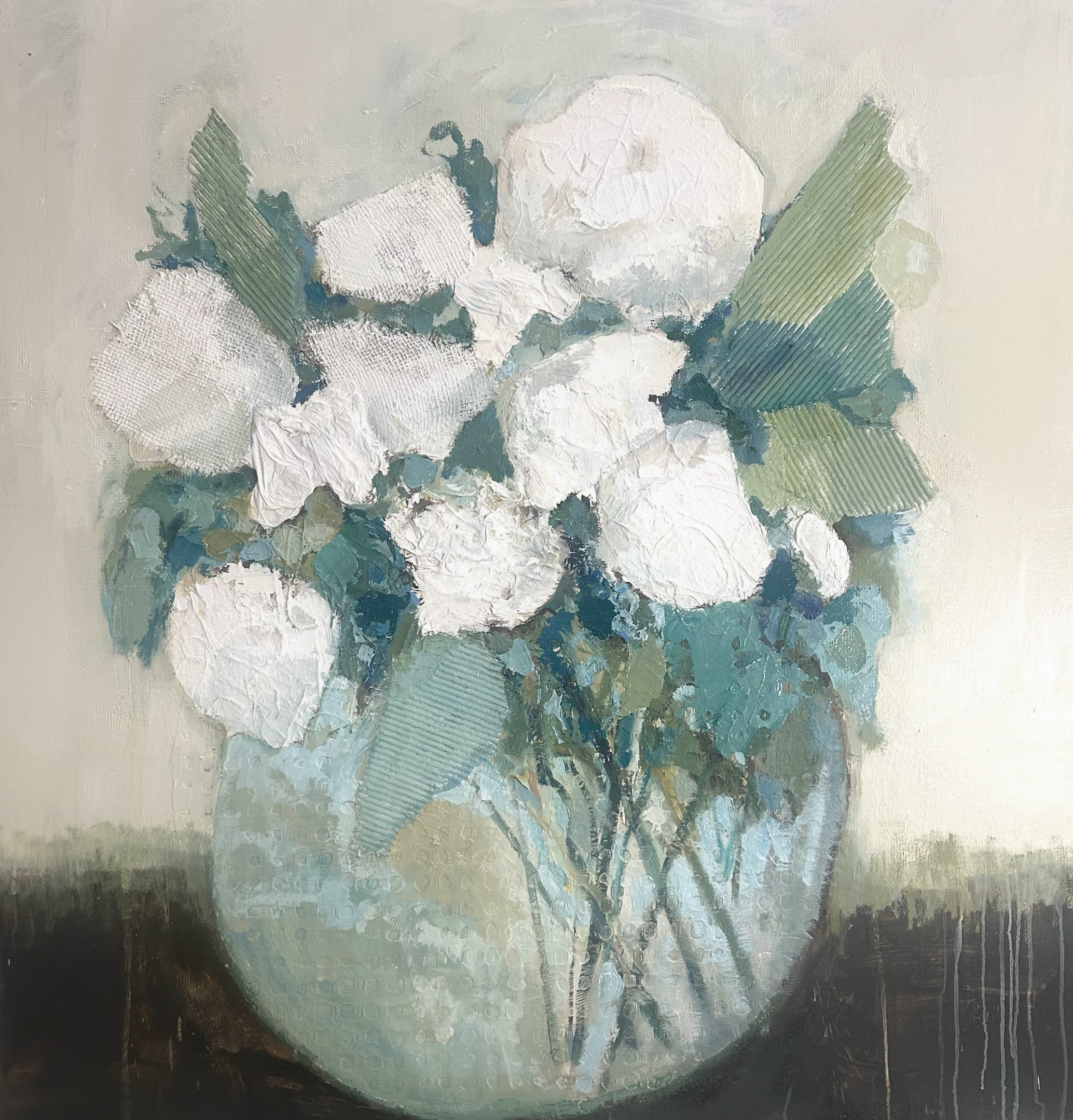 Floral Evergreen | Oil on Canvas, 48 x 48 | Original 2026