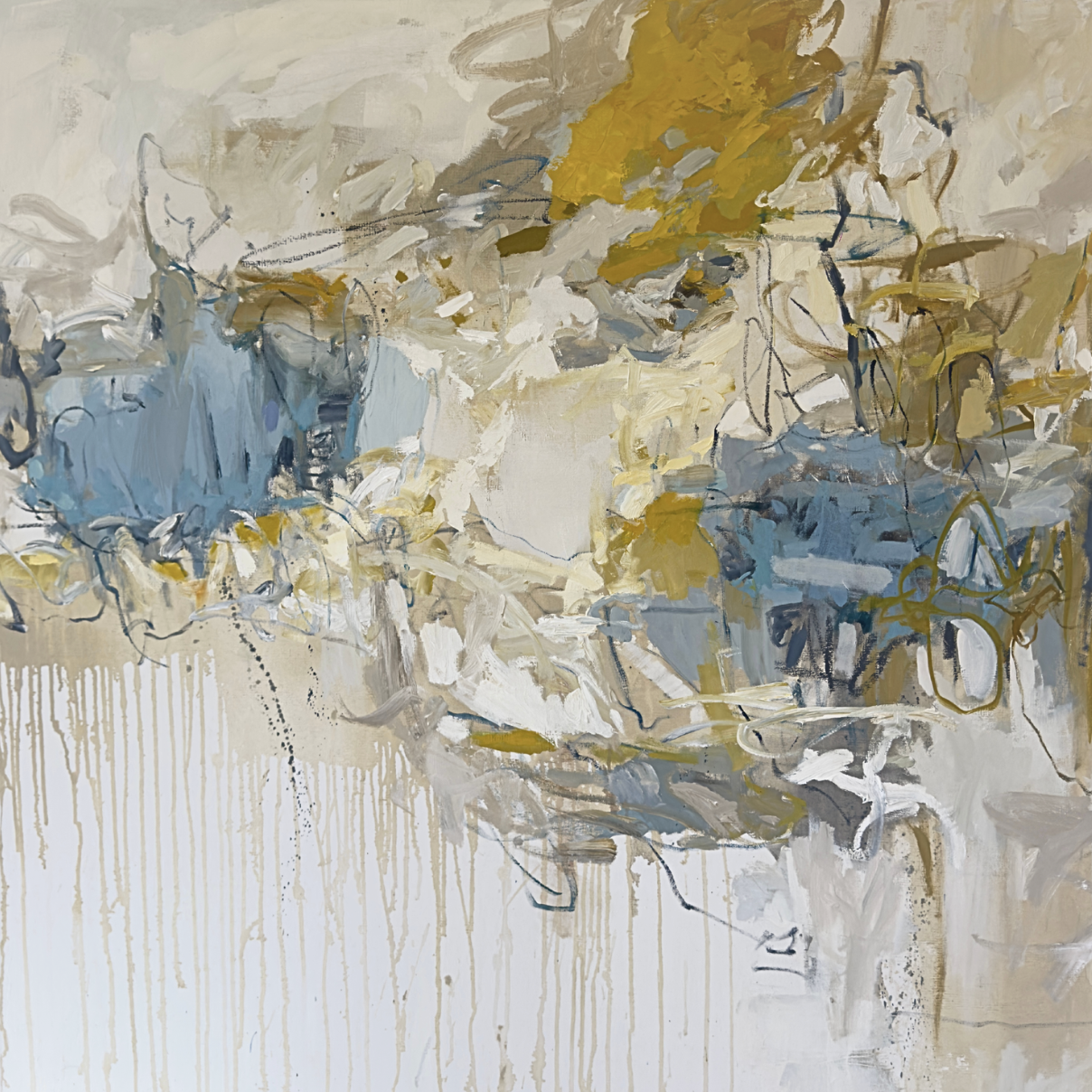 Golden Staccato | Oil on Canvas, 54 x 54 | Original 2026