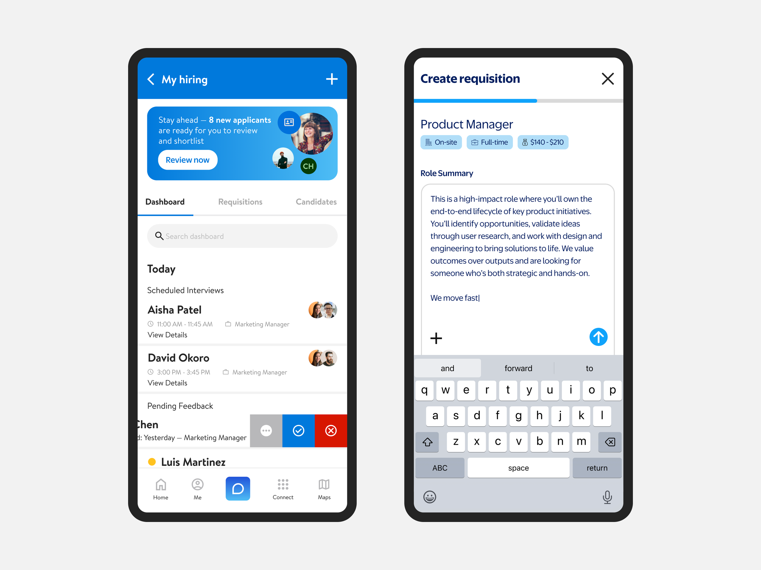Walmart : My Hiring Dashboard
