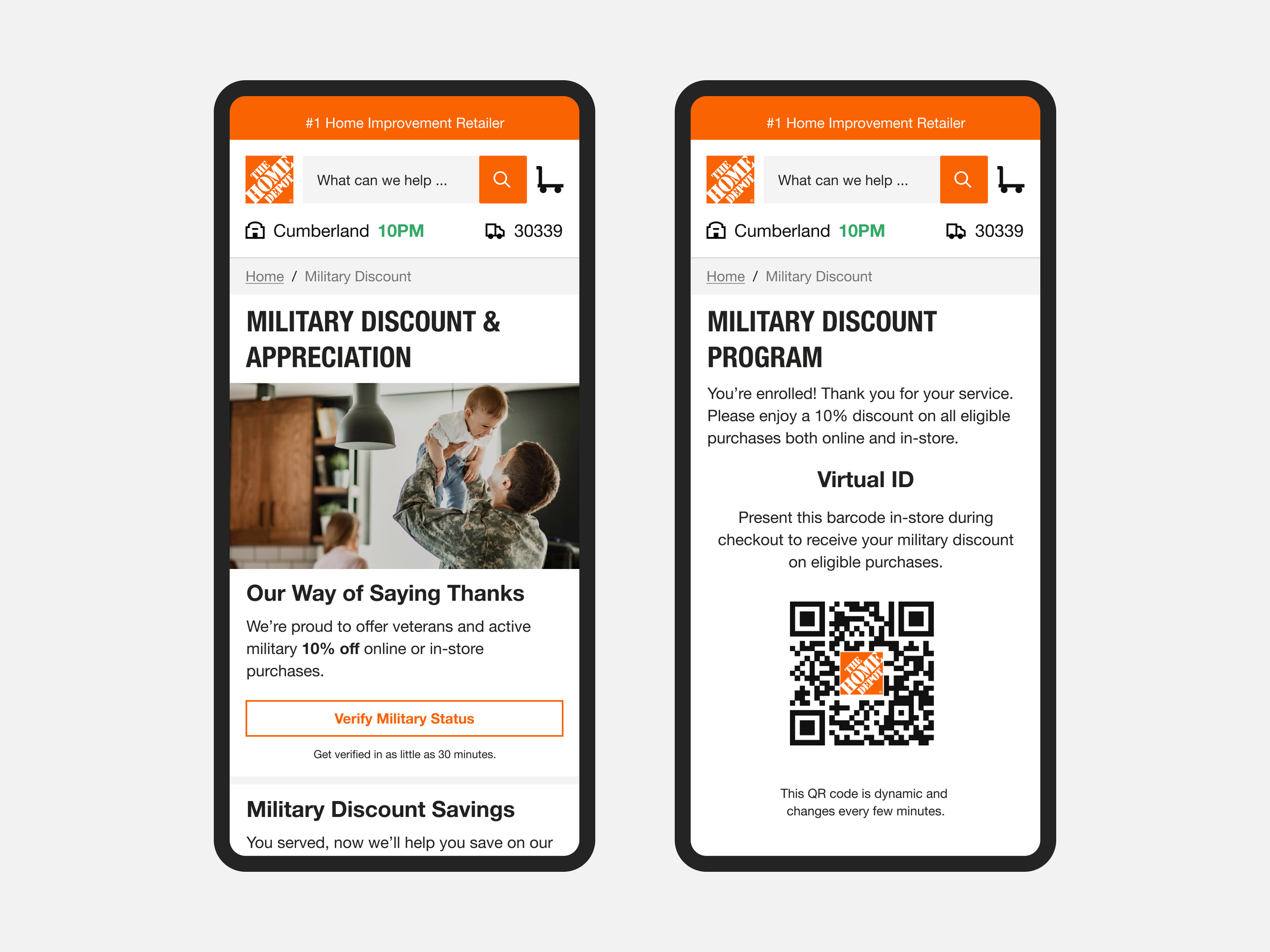 The Home Depot : Military Discount