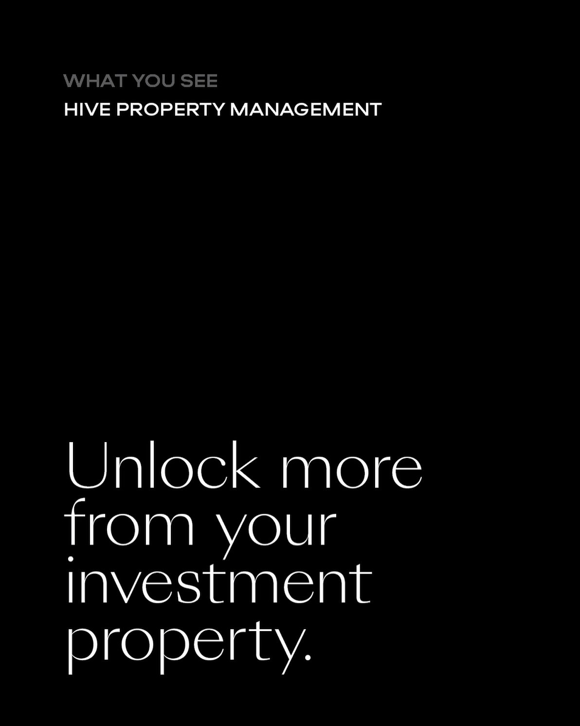 What you see &bull; Just purchased an investment property? Or thinking it&rsquo;s time to align yourself with the right Property Management Team? For a limited time, Hive Property is offering exclusive reduced fees and discounted onboarding costs to 