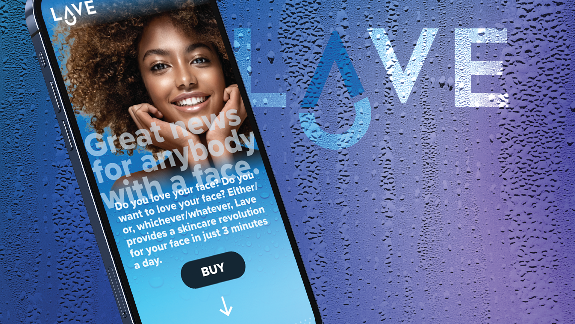 Lave celebrity-backed men's skincare brand, naming, branding and creation of an entirely new brand concept