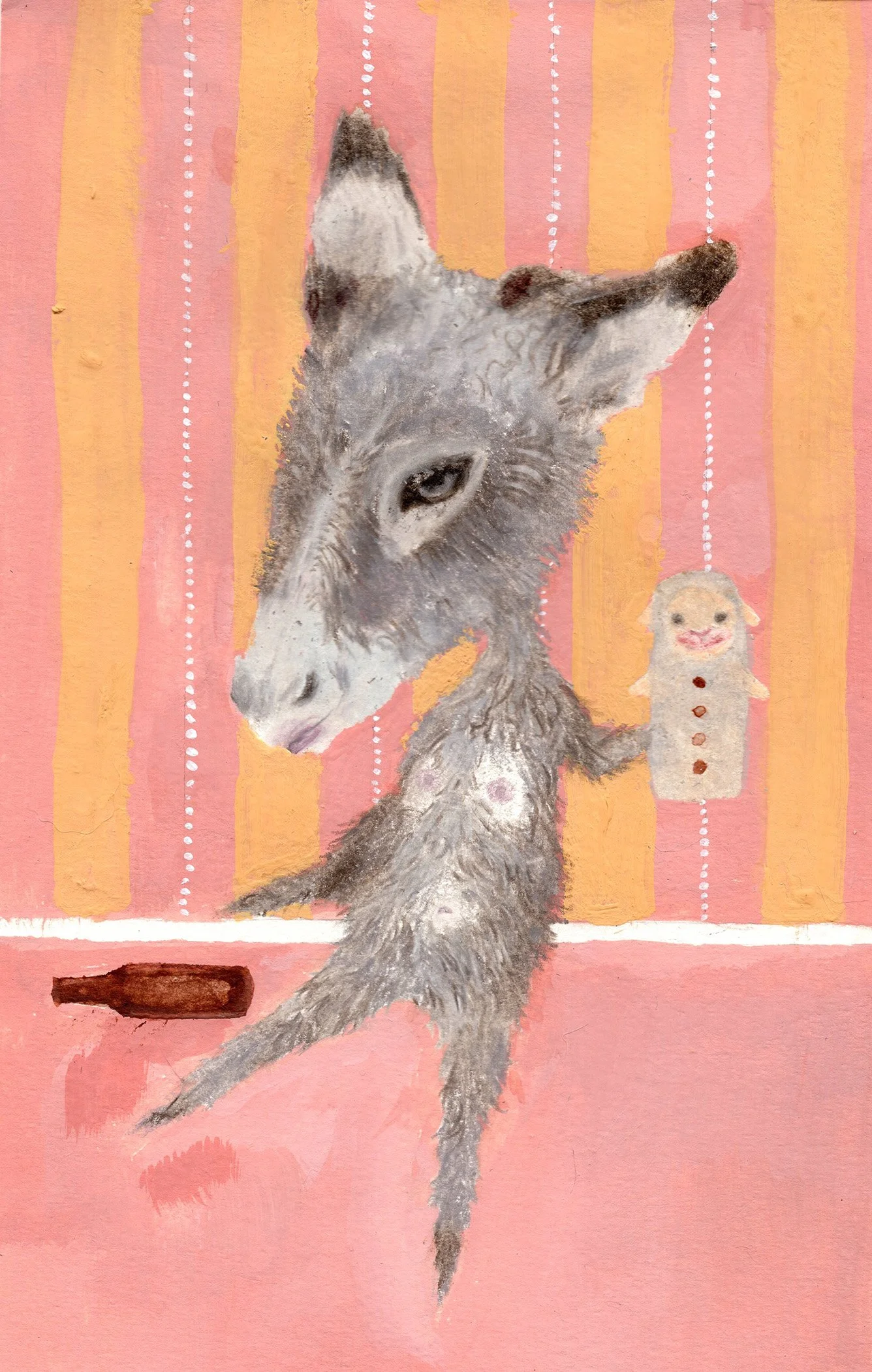 "donkey sheep bottle"