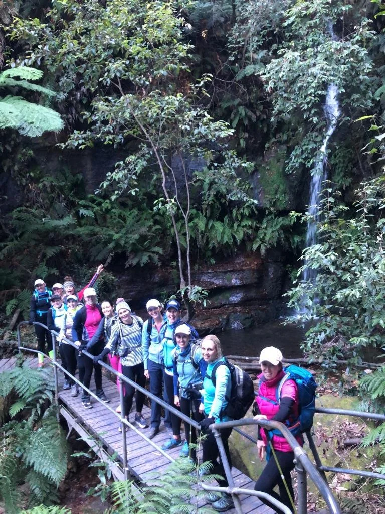 women hiking in the Blue Mountains