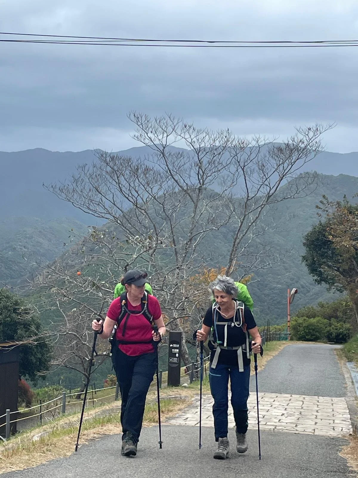women hiking in Japan