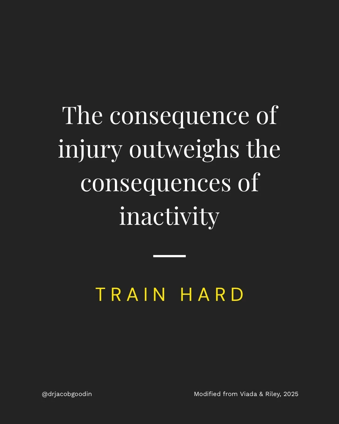 I resonated with this idea from @alex.viada and @timrileytraining on today&rsquo;s @coachemuppodcast episode. 

There is so much fear mongering, nocibo effect, and gate-keeping in this industry. So many &ldquo;optimal bros&rdquo; and &ldquo;science-b