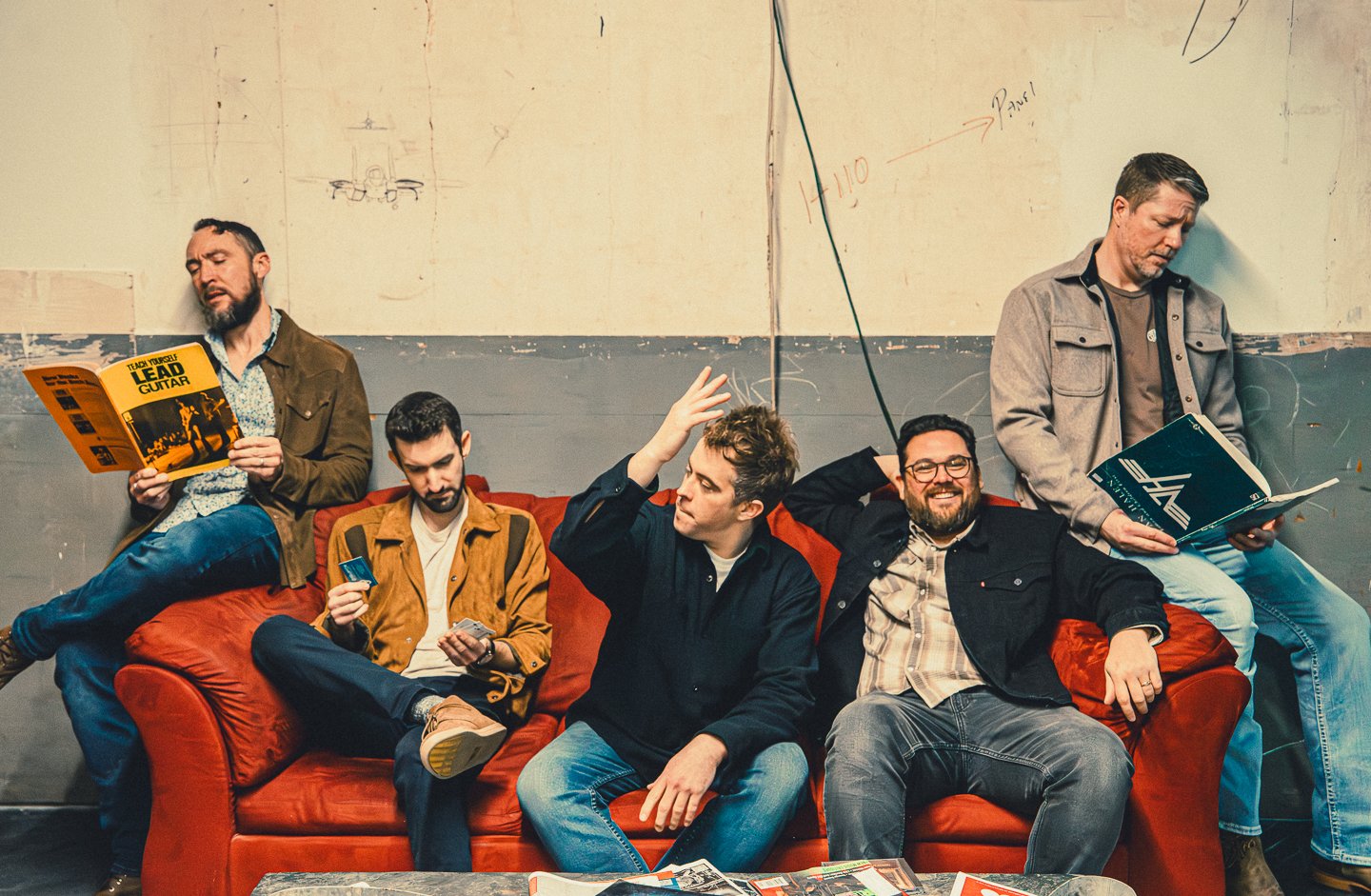 Dylan's a little fed up with our antics, Drew's used to them by now. 