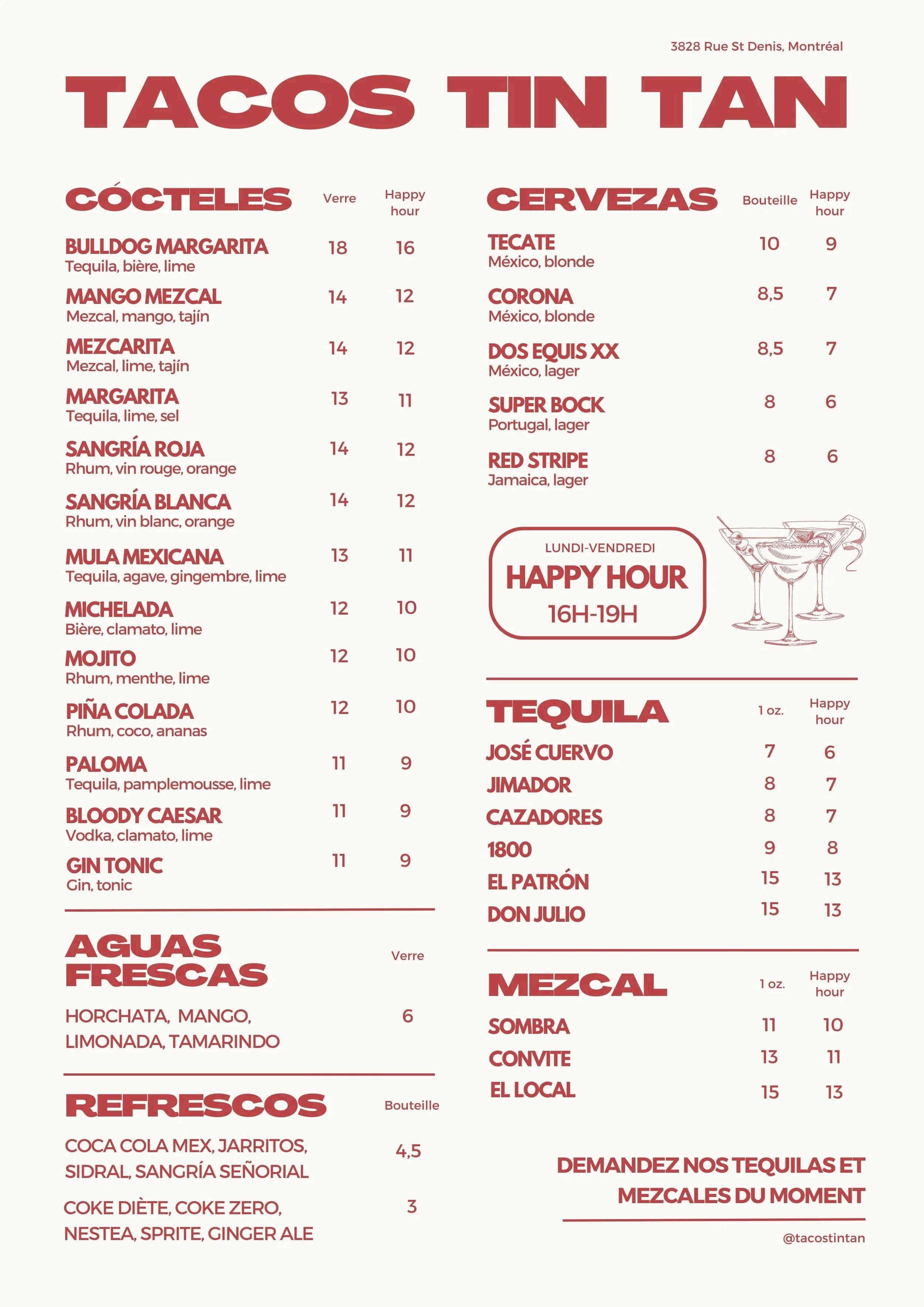 Drink — tacos tin tan