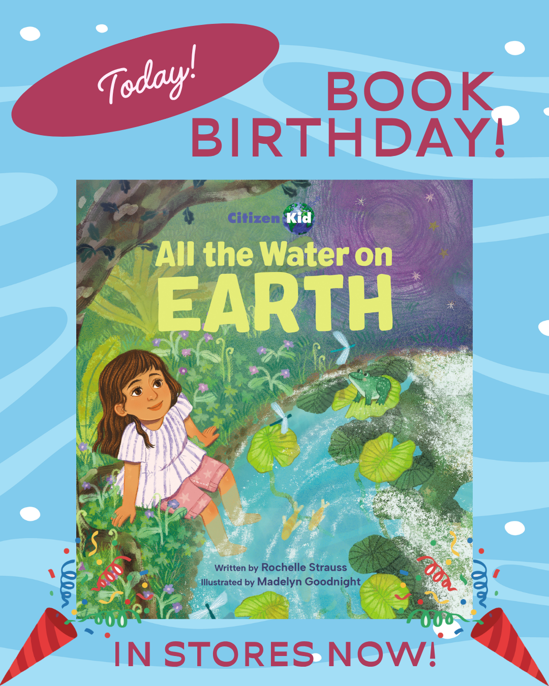 Image of the cover of All the Water on Earth by Rochelle Strauss, illustrated by Madelyne Goodnight
