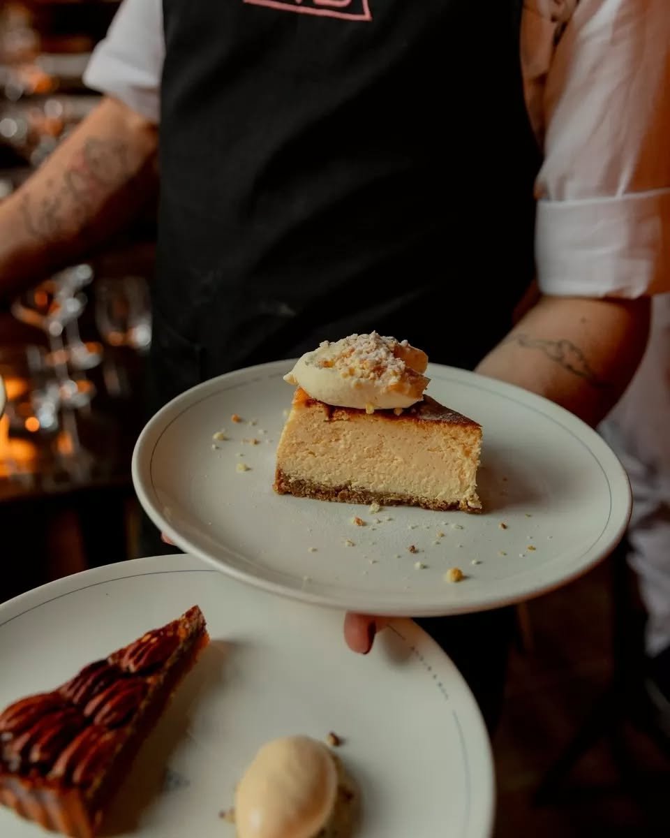 The hard part isn't ordering dessert. It's narrowing it down.

New York cheesecake or pecan pie. Two strong arguments. No wrong answer.

See our full dessert menu with paired tipples on the website.