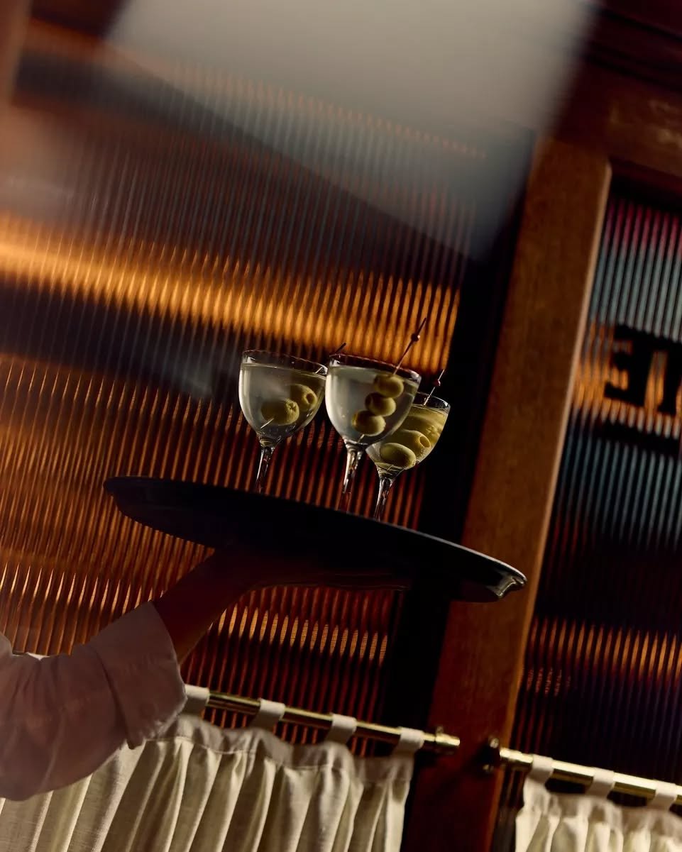 The Mini Martini.

Dirty. Grey Goose. Olives. Small by design. 

The right amount of time to look at the menu. The wine list. The room. 

And work out where the night will go.