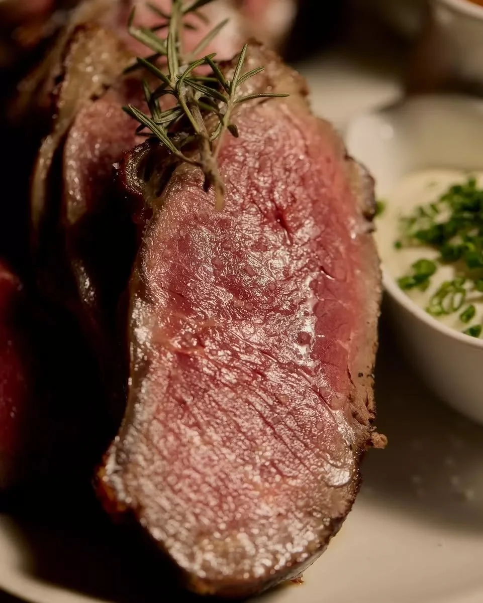 Blushing beef. The centrepiece of the plate.