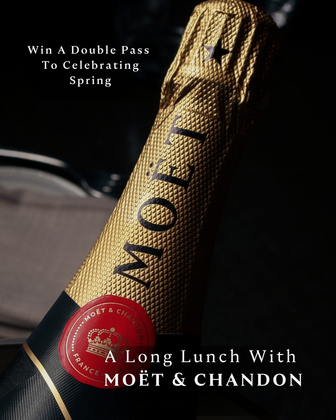 Win two seats at our Celebrating Spring &mdash; A Long Lunch With Moet &amp; Chandon on November 7 at 12.30pm.

It will be an afternoon filled with jazz, this year&rsquo;s vintage release of 2016 Mo&euml;t &amp; Chandon Grand Vintage and all your Ang