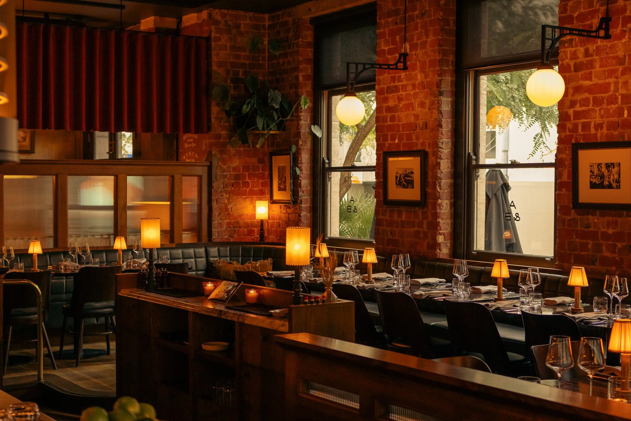 The Front Dining Room at Angus & Bon, perfect for larger gatherings.