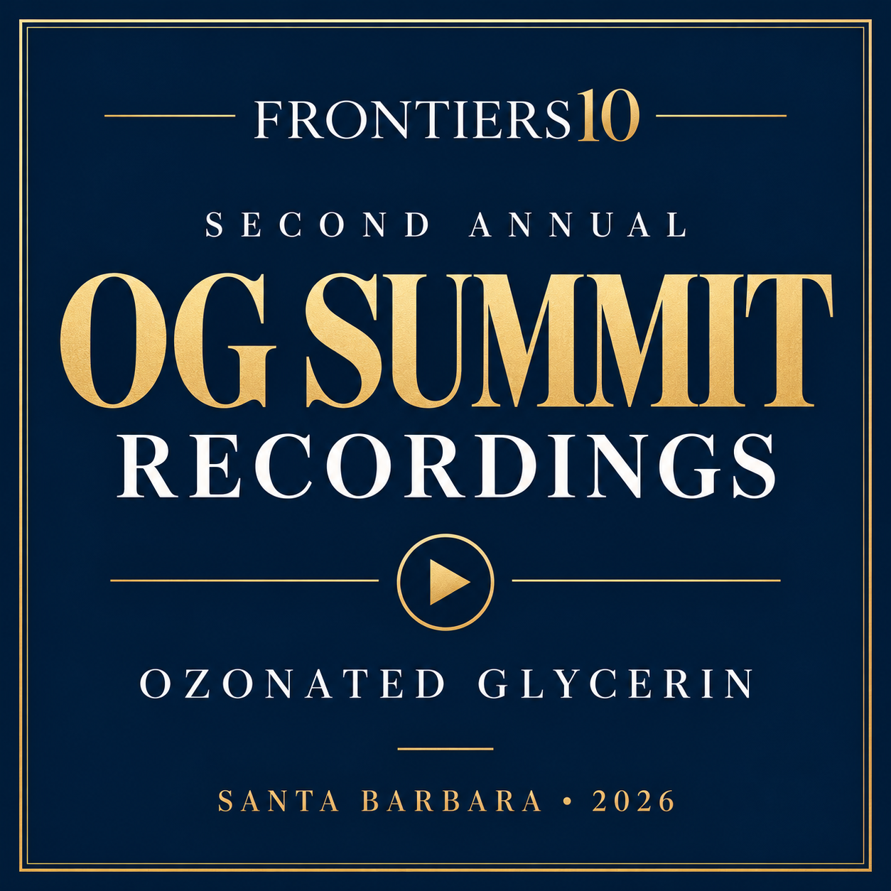 *ONLY OG SUMMIT* FRONTIERS10 Second Annual OG Summit Recordings