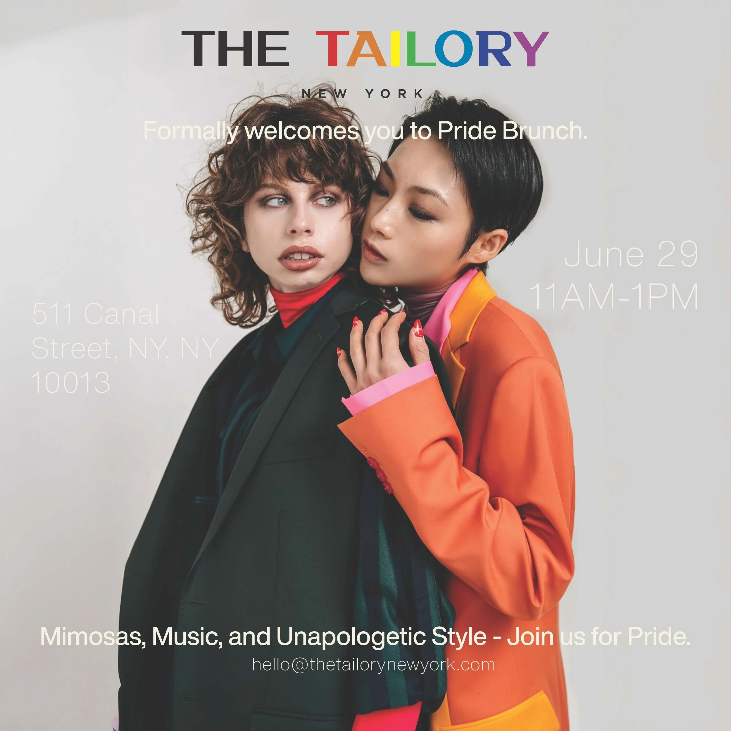 The Tailory New York Pride Brunch Flyer