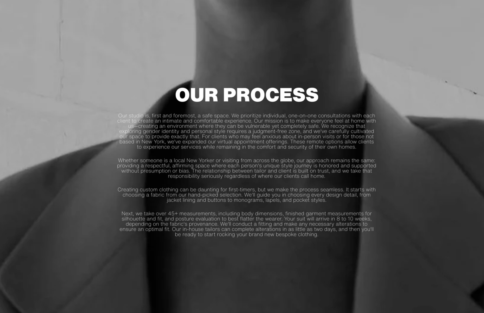The Tailory New York Website