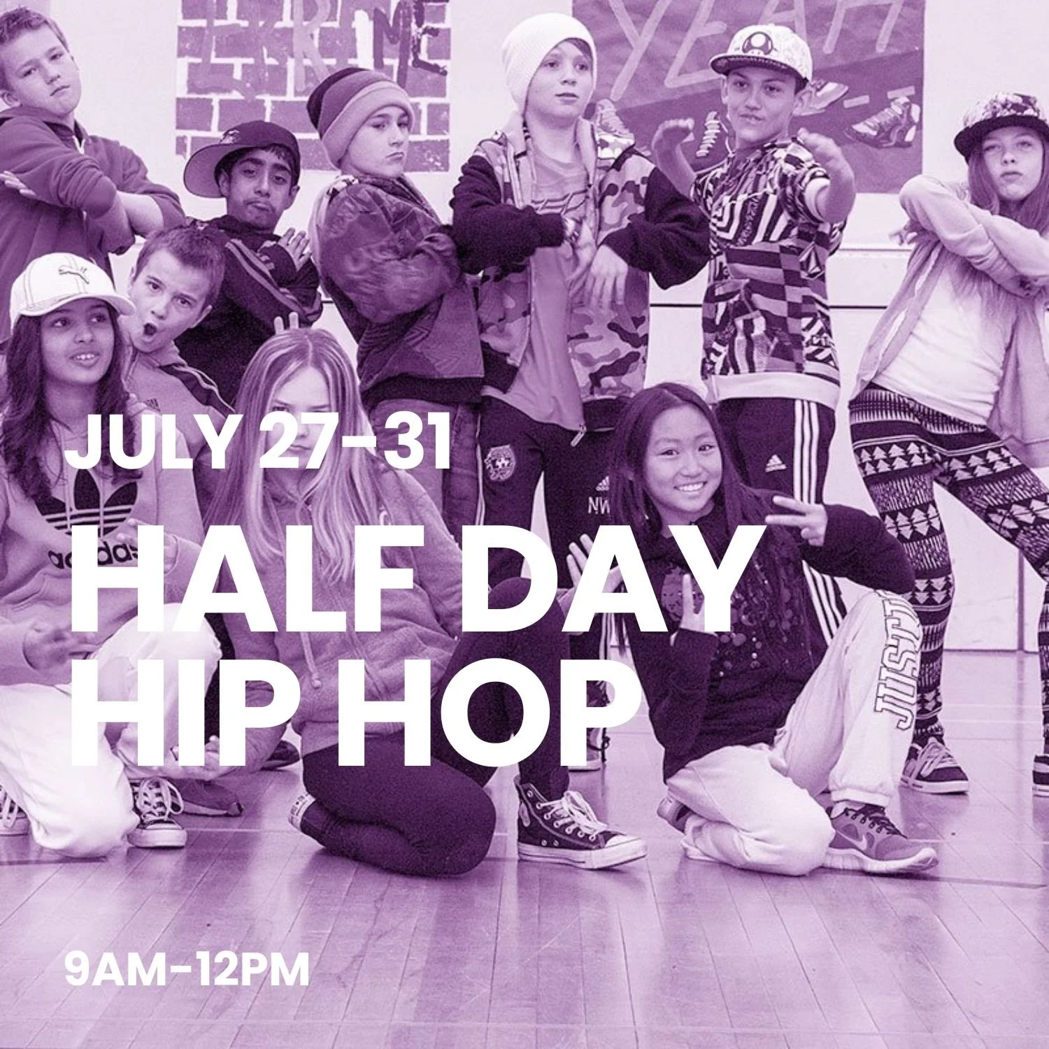JULY 27-31 @ 9 AM-12 PM: HALF DAY HIP HOP
