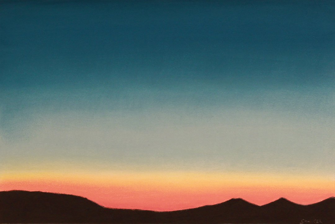 Sunset Over the Sandia - NuPastel and Graphite on paper
