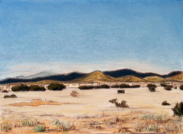 Neighborhood - NuPastel and Graphite on paper