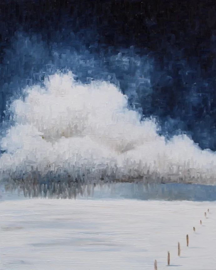 Snowmaker 20"x16" Oil on canvas