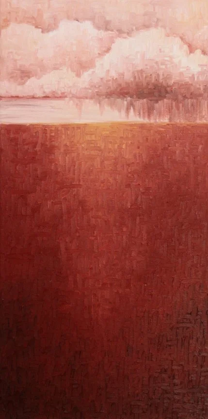 Deep in Red 24"x12" Oil on canvas - Sold