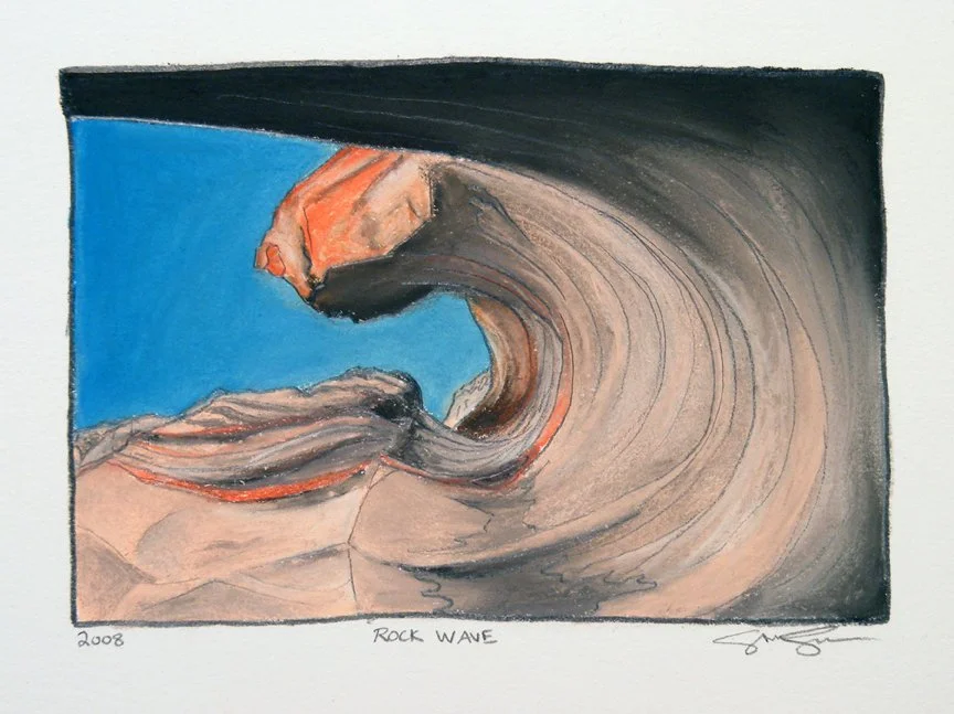 Rock Wave - NuPastel and Graphite on paper