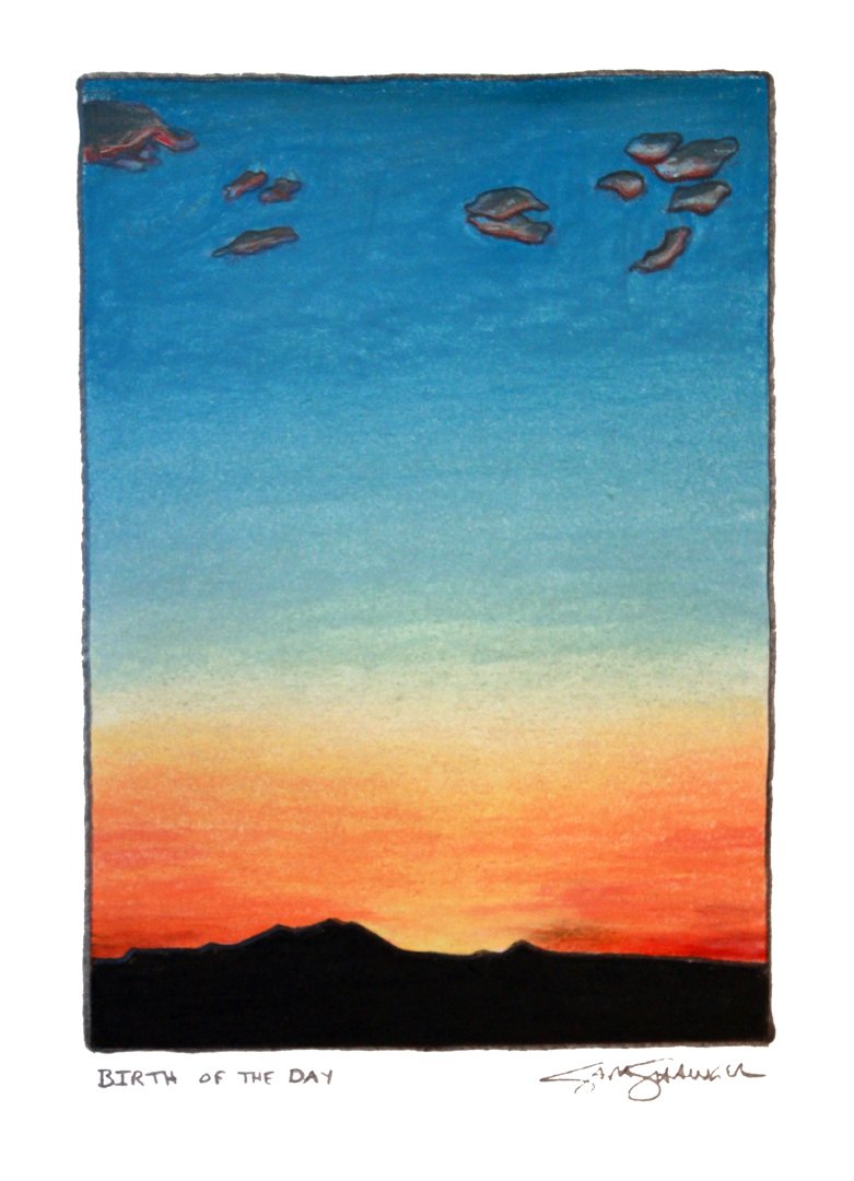 Birth of the Day - NuPastel and Graphite on paper