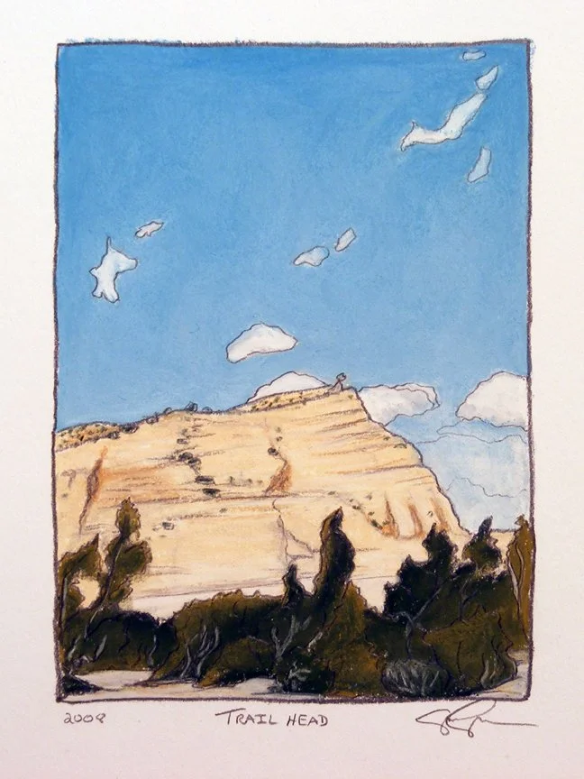 Trail Head - NuPastel and Graphite on paper