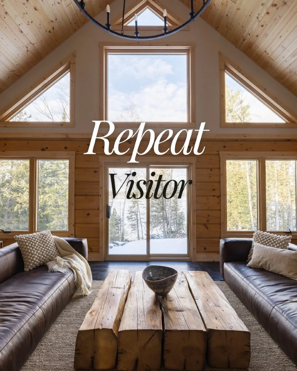 It all started with &ldquo;The Log Home&rdquo;  a warm, modern cottage we designed for Vikram and Asmita in the Addington Highlands. We custom designed stairs and the coffee table made from salvaged beams from @legacyvintagebuilding, every detail was