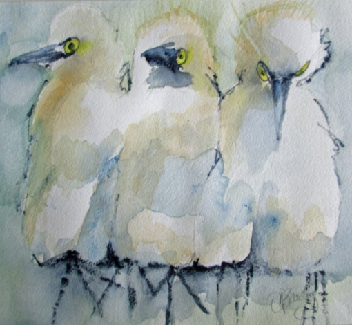 Beginner Watercolor Workshop | Baby Herons