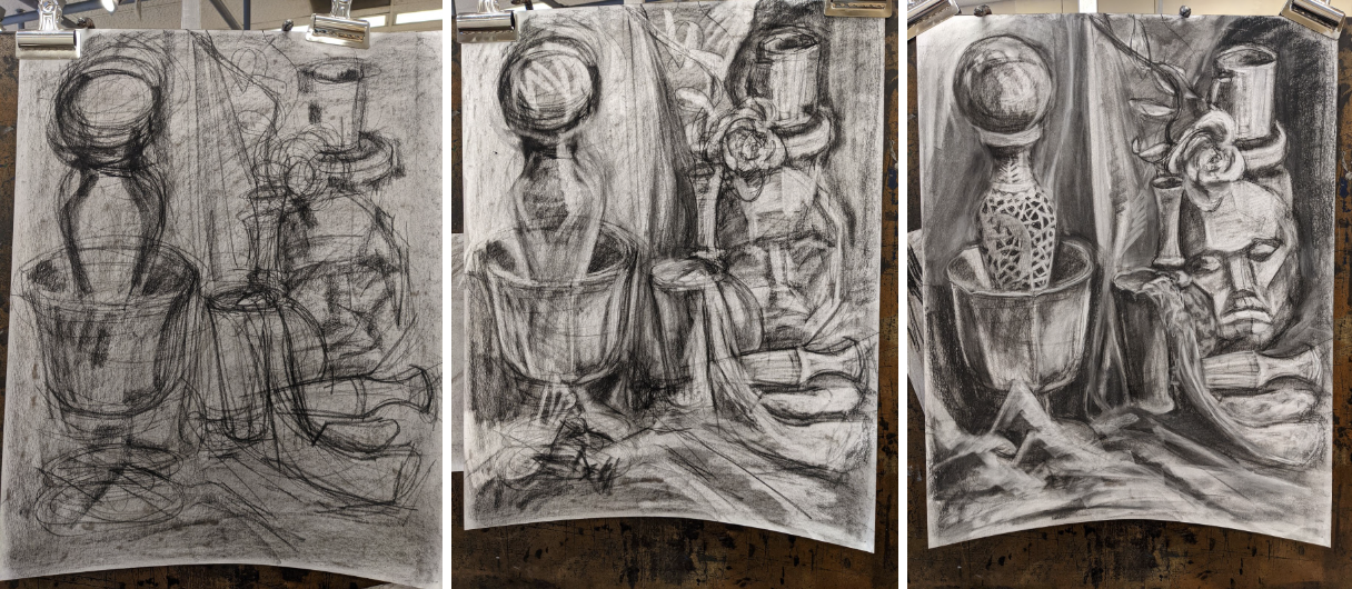 Learning How to See (Part 4): Charcoal Reduction Still Life
