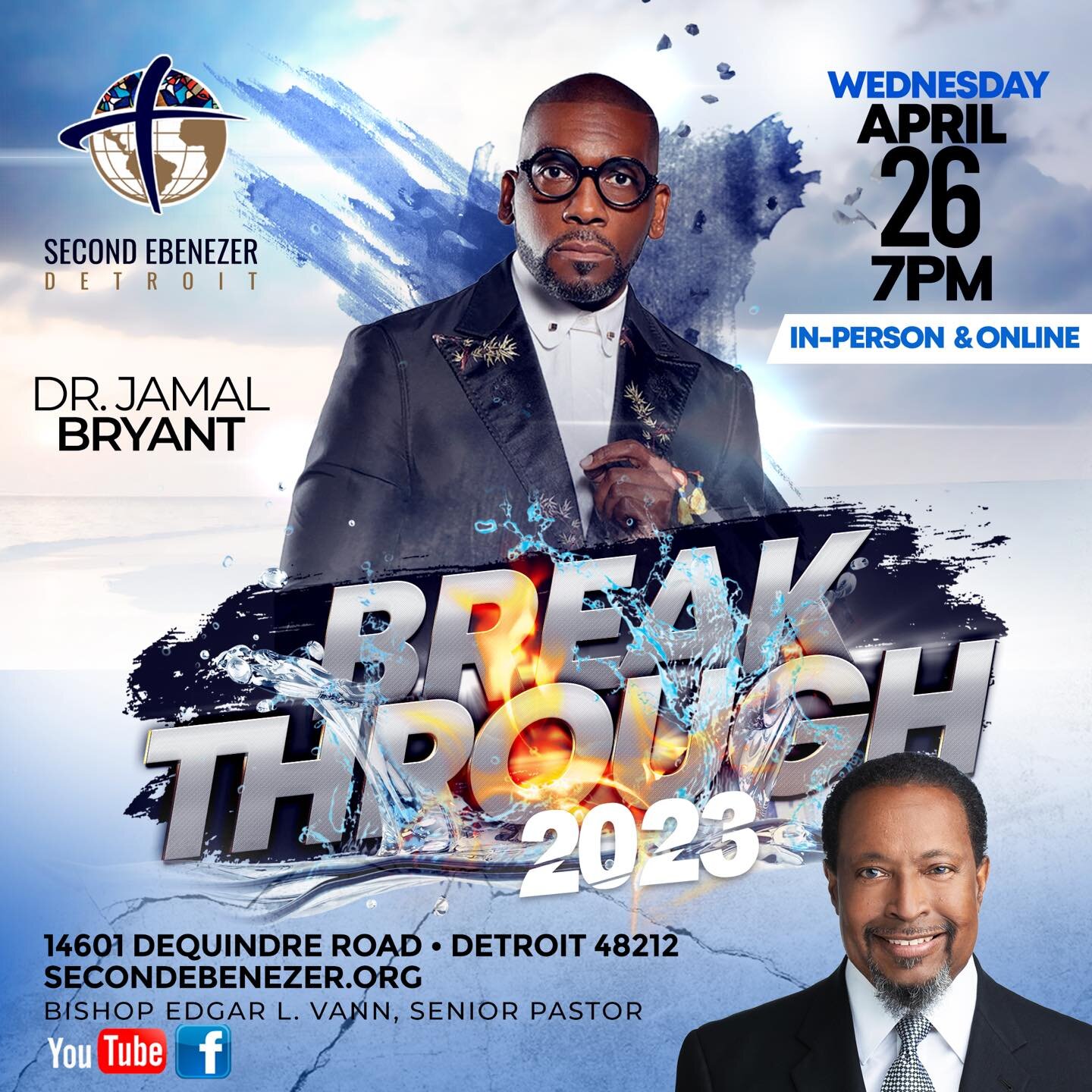 Join us tonight for day 2 of Breakthrough 2023! Revival is here and we can't wait to hear from the powerhouse &mdash;Dr. Jamal Bryant at 7pm. Bring a friend and be ready to be uplifted, impacted, and inspired! #Breakthrough2023 #Revival #DrJamalBryan