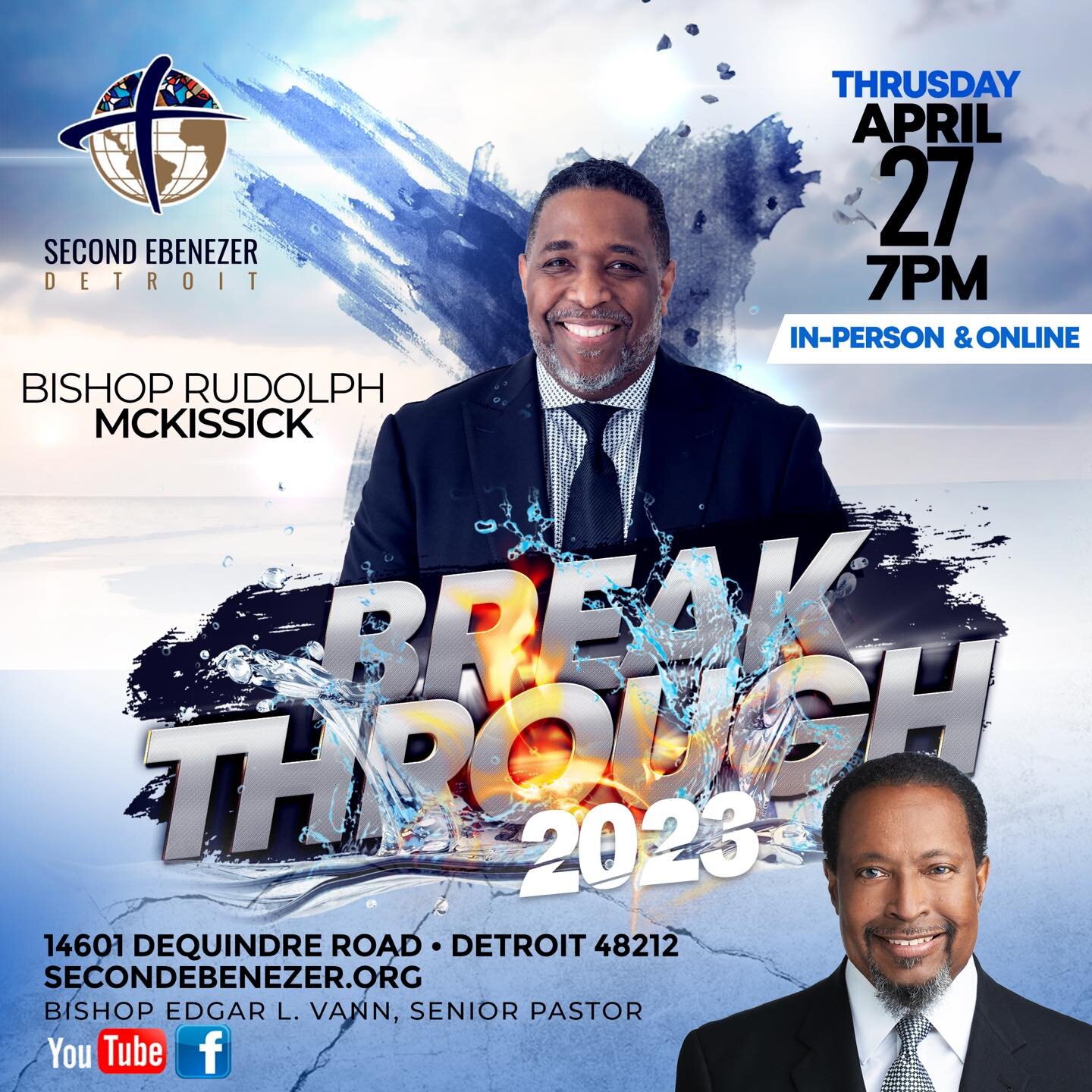 It's the final night of Breakthrough Revival and you won't want to miss it! Join us for a powerful message from Bishop Rudolph McKissick, a mighty giant in the Faith. His Word is sure to change your life and bring you the breakthrough you've been wai