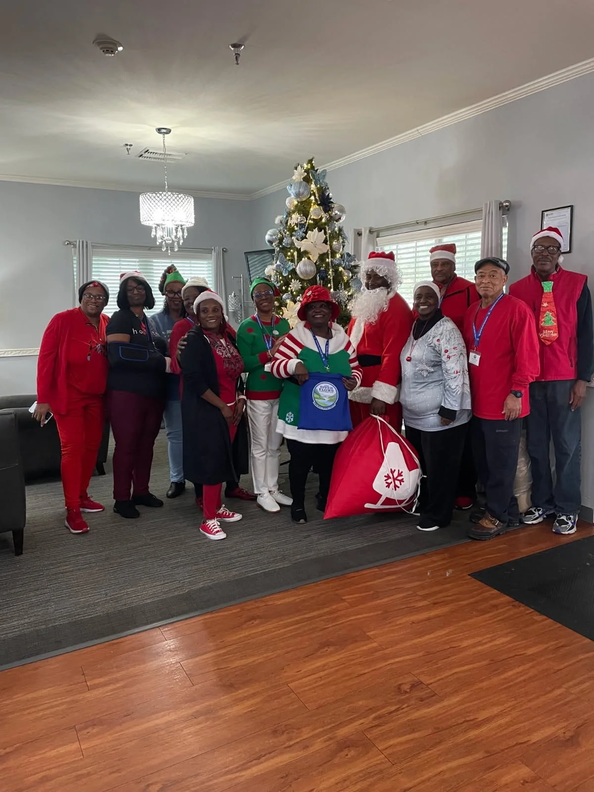 TRFF celebrates Christmas at Park Manor Cyfair on Dec 1, 2025.  TRFF was able to give out 70 gifts to the residents.