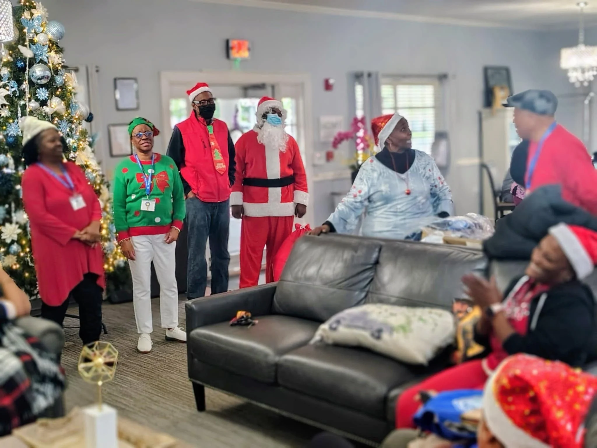 TRFF celebrates Christmas at Park Manor Cyfair on Dec 1, 2025.  TRFF was able to give out 70 gifts to the residents.