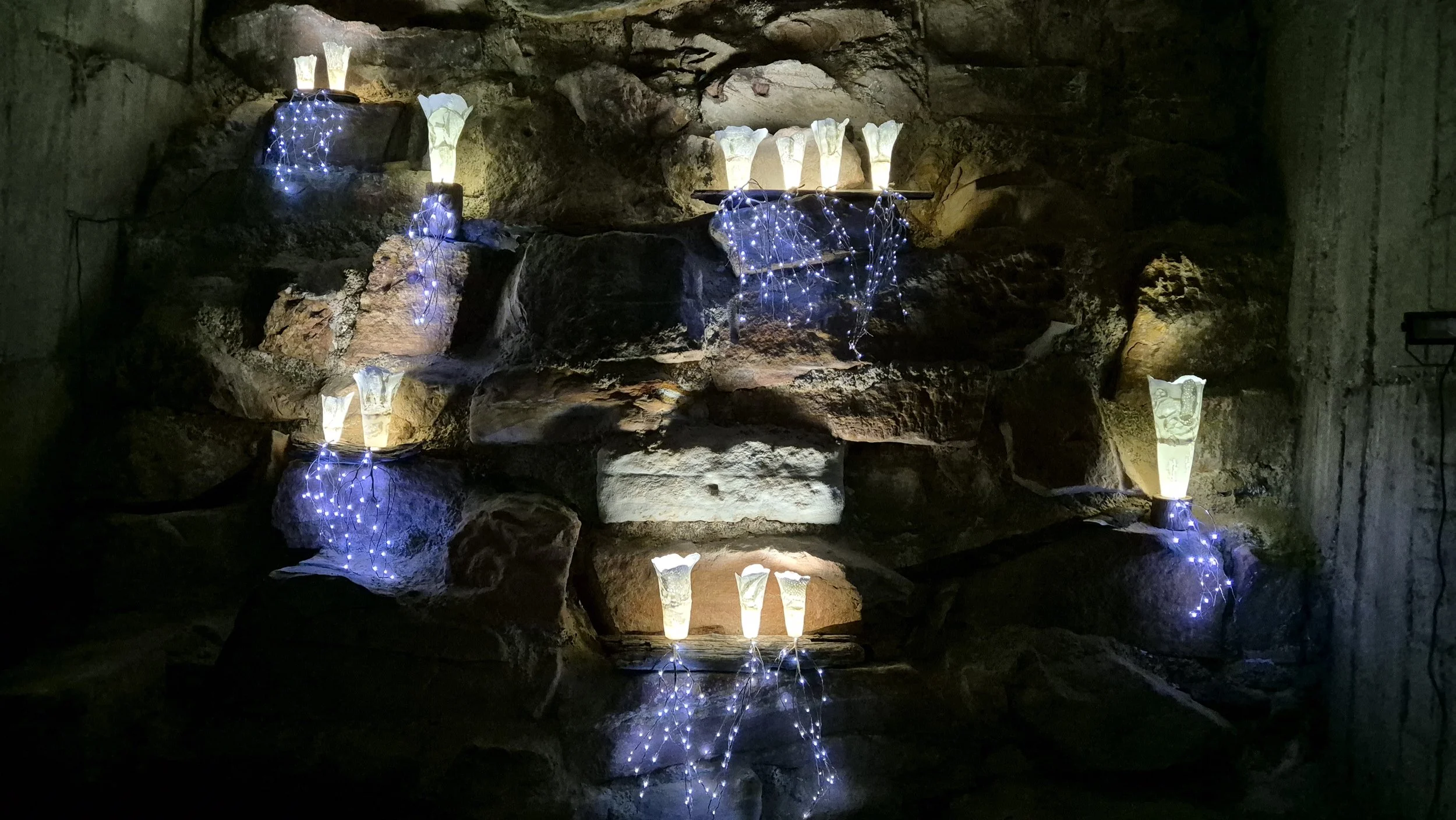 Beneath the surface installation - North Sydney Coal Loader - 2024
Bone China, wood,  LED lighting