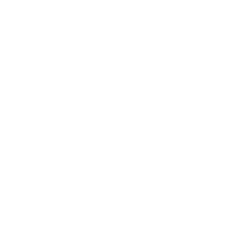 Two white gears or cogs on a black background.